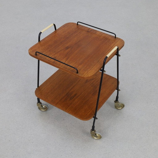 Servierwagen aus Teakholz, Dänemark, 1960