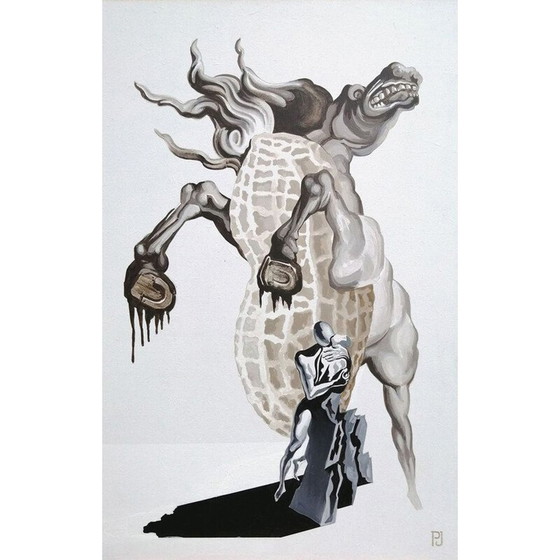 Image 1 of Vintage Acrylgemälde "Erdnuss und Liebe" von Pierre Jacob