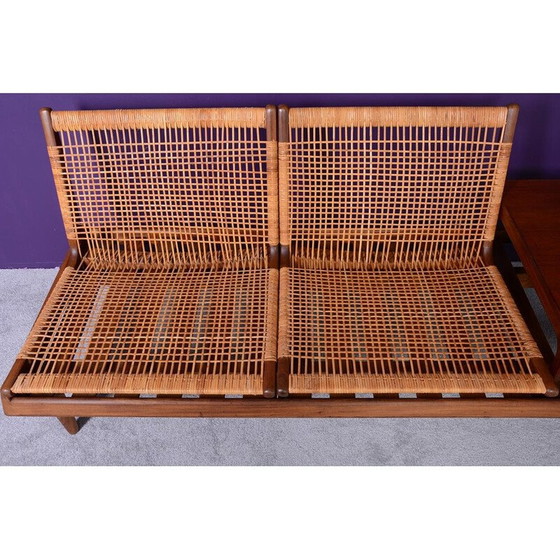 Image 1 of Vintage 2-Sitzer Sofa Modell 161 aus massivem Teakholz von Hans Olsen für Bramin, Dänemark 1957