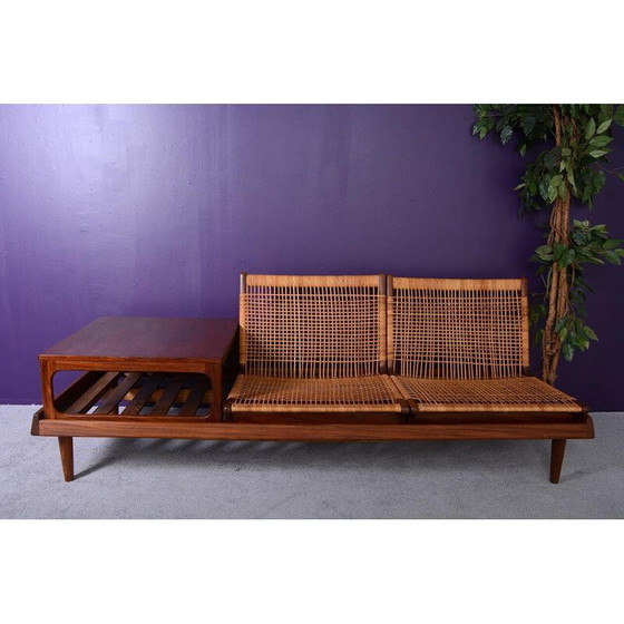 Image 1 of Vintage 2-Sitzer Sofa Modell 161 aus massivem Teakholz von Hans Olsen für Bramin, Dänemark 1957