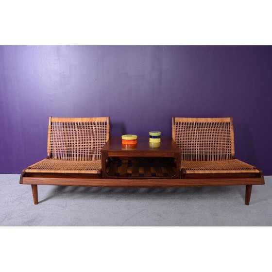 Image 1 of Vintage 2-Sitzer Sofa Modell 161 aus massivem Teakholz von Hans Olsen für Bramin, Dänemark 1957