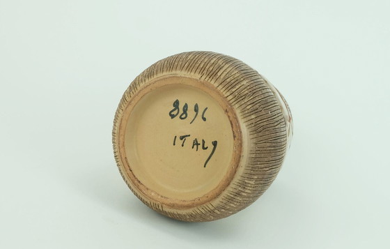 Image 1 of italienische Mid Century VASE fratelli fanciullacci Pferd Sgraffito Dekor seltene Glasur Variation