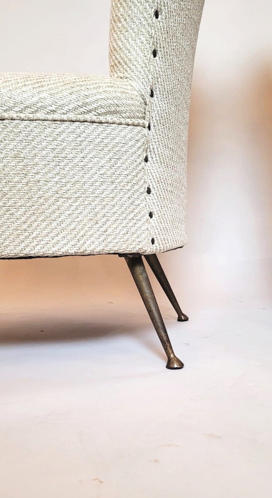 Image 1 of  Pair Of Small Armchairs - New Upholstery