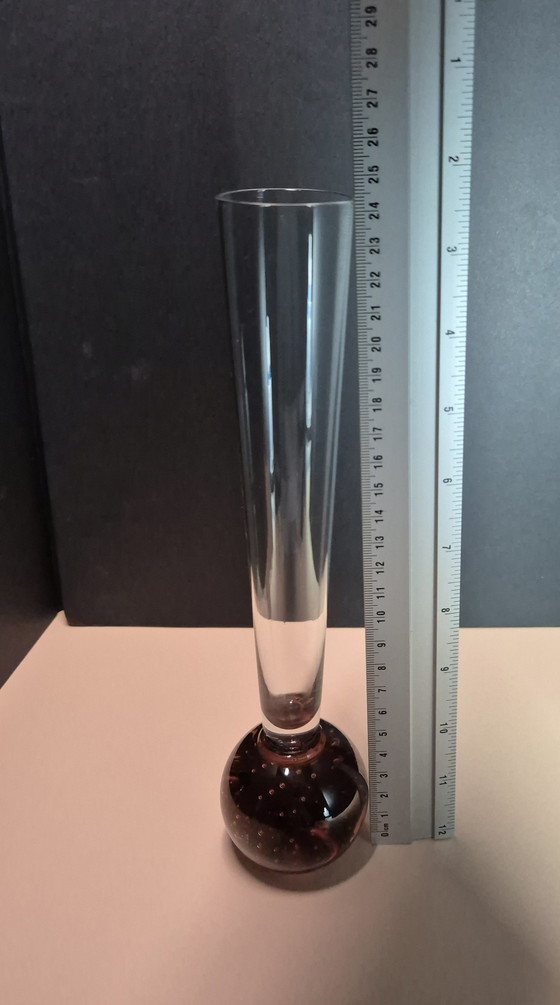 Image 1 of Vase Aus Geblasenem Glas - Elegantes Und Originelles Design 24Cm