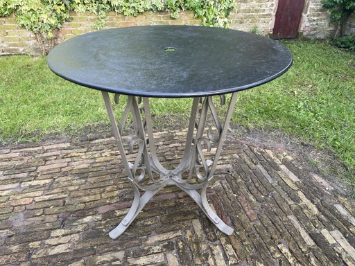 Art Deco 1920er Jahre Runder Gartentisch Bistrotisch Französisch