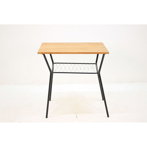 Couchtisch aus Eiche und Metall, Tschechische Republik 1960