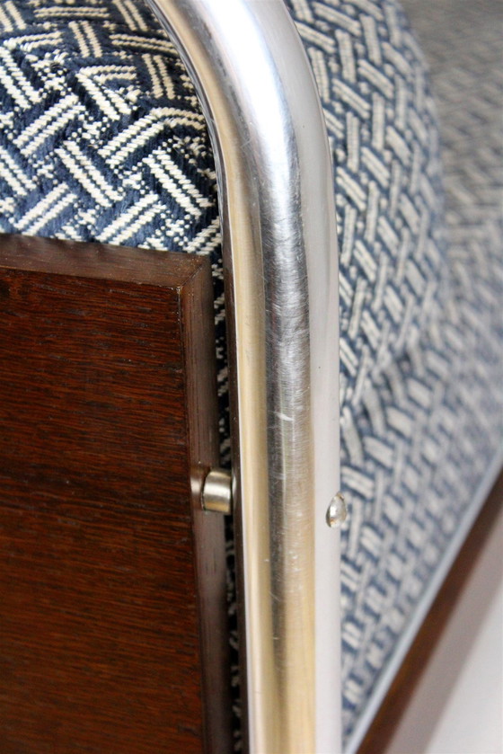 Image 1 of Restauriertes Bauhaus-Stahlrohrsofa von Robert Slezak, 1930er Jahre