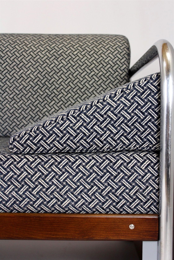 Image 1 of Restauriertes Bauhaus-Stahlrohrsofa von Robert Slezak, 1930er Jahre