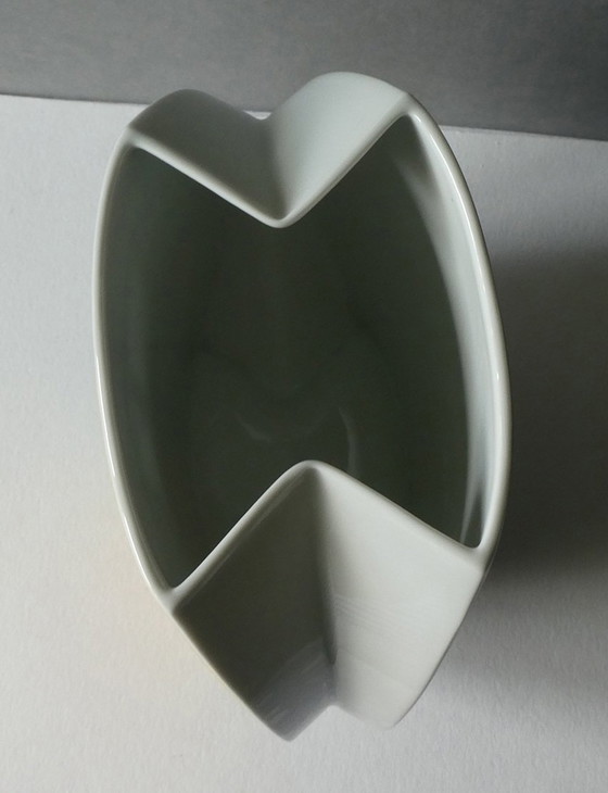 Image 1 of Farbige Designer-Vase, Rosenthal, Porzellan, J.V.D. Vaart, Signiert