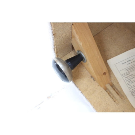Image 1 of Paar Vintage-Sessel aus Holz und Boucle-Stoff, Tschechoslowakei 1970