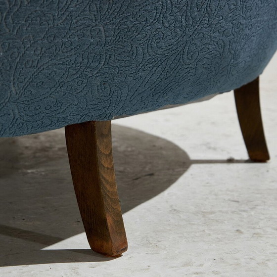 Image 1 of Vintage 2-Sitzer Sofa in Holz und Stoff, Dänemark 1940