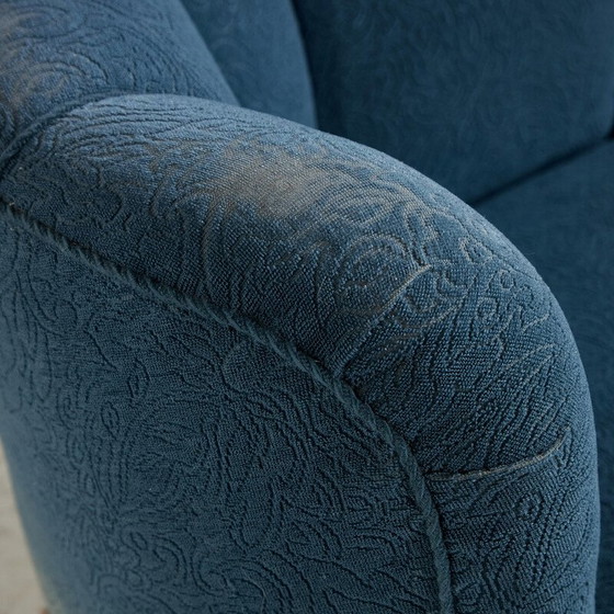 Image 1 of Vintage 2-Sitzer Sofa in Holz und Stoff, Dänemark 1940