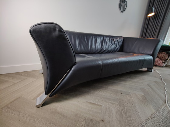 Image 1 of Rolf Benz 322 3er Sofa Leder schwarz