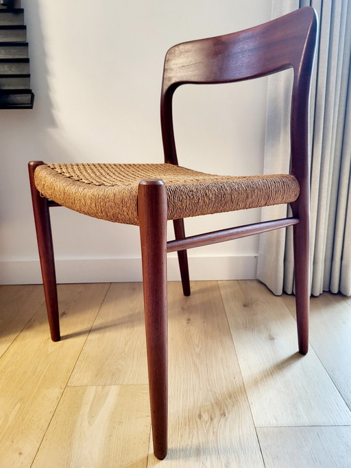 Vintage-Stuhl, Modell 75, Niels Otto Moller, dänisches Design