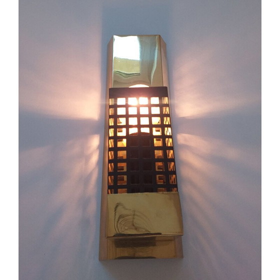 Image 1 of Mid Century Messing Wandlampe, 1970er