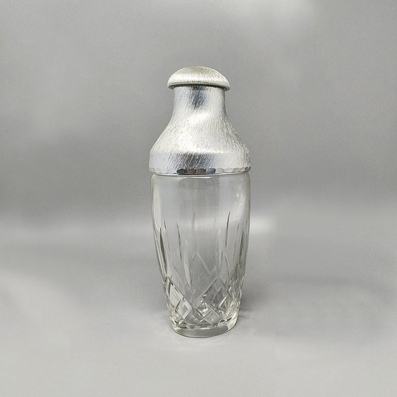 Image 1 of 1960er Jahre Gorgeous Cut Crystal Cocktail Shaker mit Eiskübel von Arir. Hergestellt in Italien.