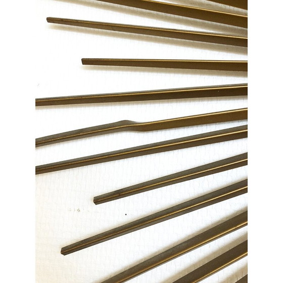 Image 1 of Vintage Chaty vallauris Spiegel aus Messing von Gilbert Poillerat