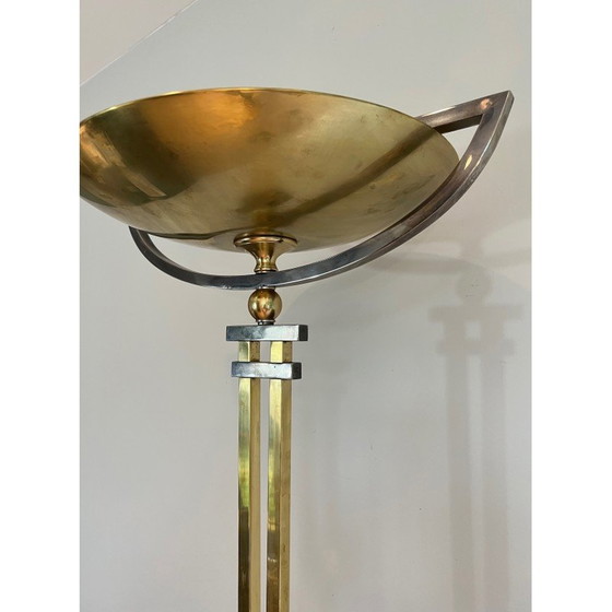 Image 1 of Vintage Stehlampe aus Stahl und Messing, Frankreich 1970