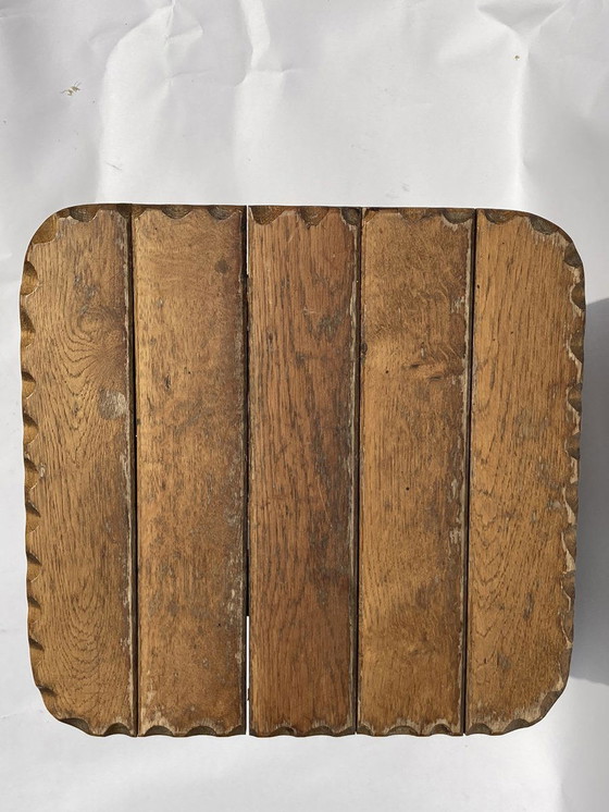 Image 1 of Brutalistischer Wabi Sabi-Baumhocker, 1970er Jahre