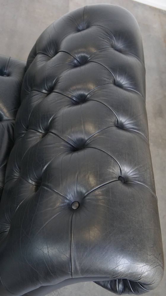 Image 1 of Großes schwarzes Chesterfield Daybed