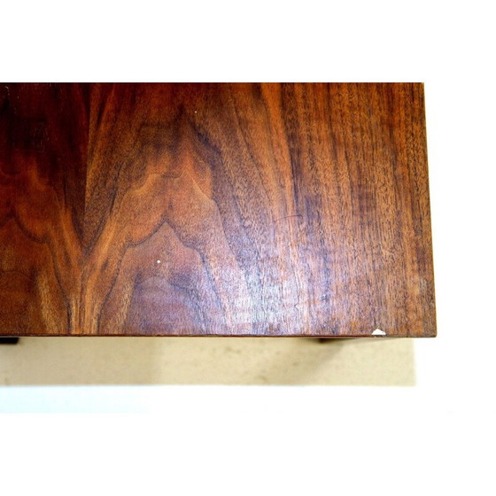 Image 1 of Minimalistische Bank aus Nussbaumholz, Schweden 1960