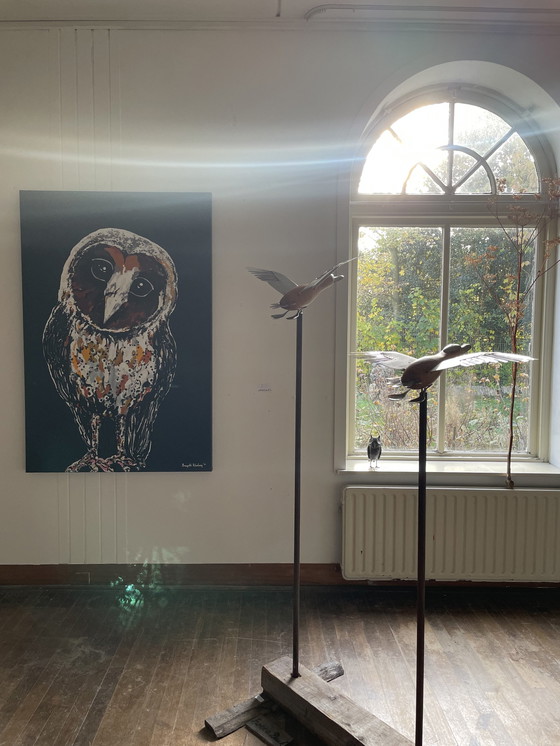 Image 1 of Gemälde Porträt einer Schleiereule