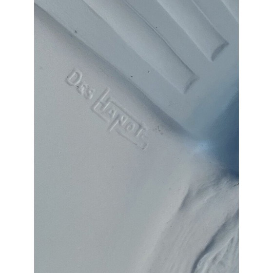 Image 1 of Vintage Tablett aus Gussglas von Verreries Des Hanots, Frankreich 1930