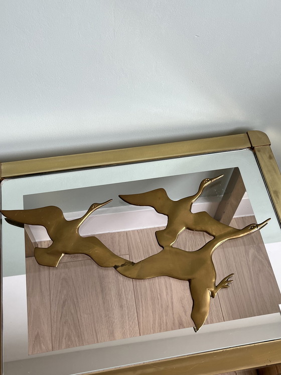 Image 1 of Set Wandvögel aus Messing goldfarbene Vögel