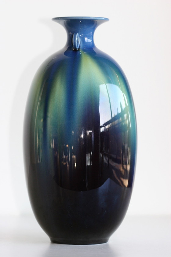 Image 1 of Tokuda Yasokichi Iii Farbig glasierte Porzellanvase