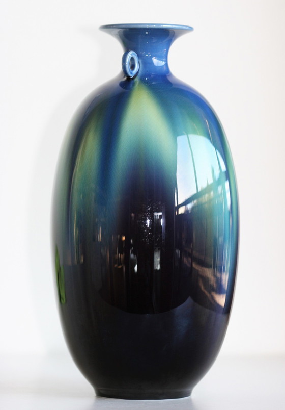 Image 1 of Tokuda Yasokichi Iii Farbig glasierte Porzellanvase