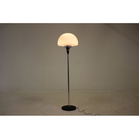Image 1 of Vintage Stehlampe aus Glas und Chromstahl für Lidokov, Tschechoslowakei 1970