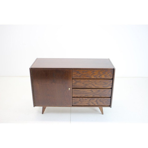 Image 1 of Mid Century Eichenholz-Highboard von Jiří Jiroutek, Tschechoslowakei 1960er Jahre