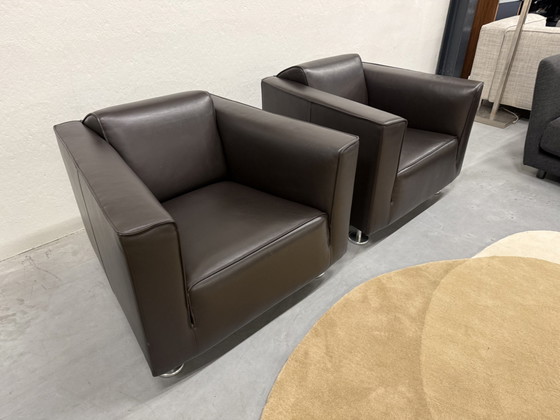 Image 1 of 2 Design Auf Lager Blizz Sessel Braun Leder