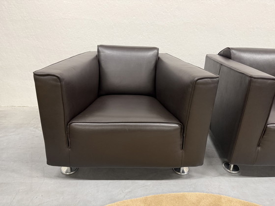 Image 1 of 2 Design Auf Lager Blizz Sessel Braun Leder