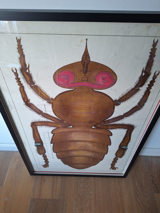 Image 1 of Vintage sowjetischen Schule Platte Insekt