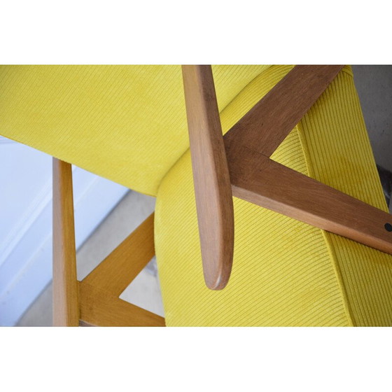 Image 1 of Vintage Kompas Sessel aus gelbem Cord, 1970