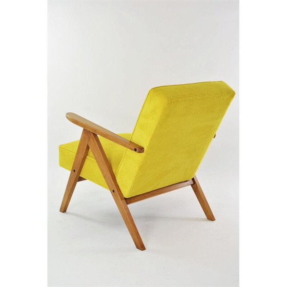 Image 1 of Vintage Kompas Sessel aus gelbem Cord, 1970