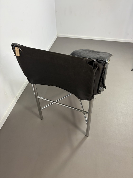 Image 1 of Ikea Bjorklund Schwarzer Leder Sessel 1980s