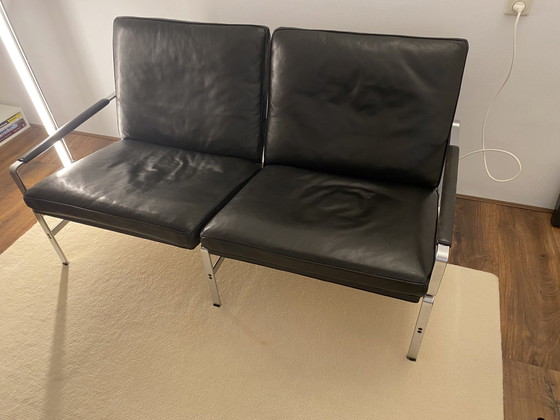 Image 1 of Kill Schwarzes Leder 2-Sitzer Sofa Modell Fk6722A