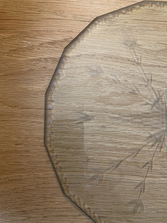 Image 1 of Art Deko/ Jugendstil Tortenplatte  Kristall Neu