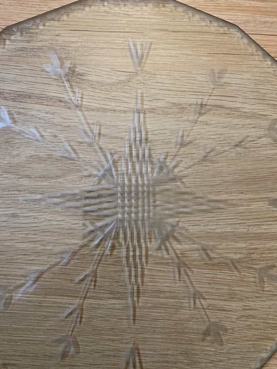 Image 1 of Art Deko/ Jugendstil Tortenplatte  Kristall Neu