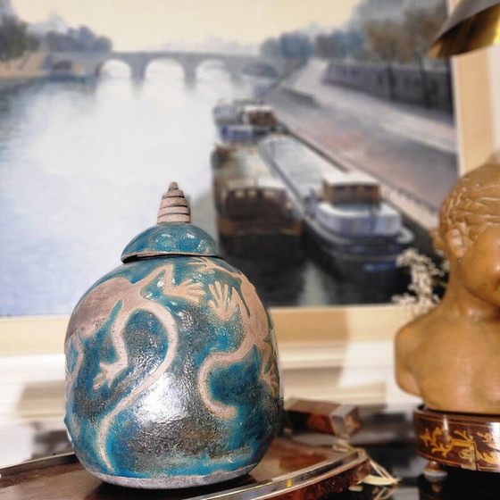 Image 1 of Vintage-Vase aus glasierter Keramik von Dono, Frankreich