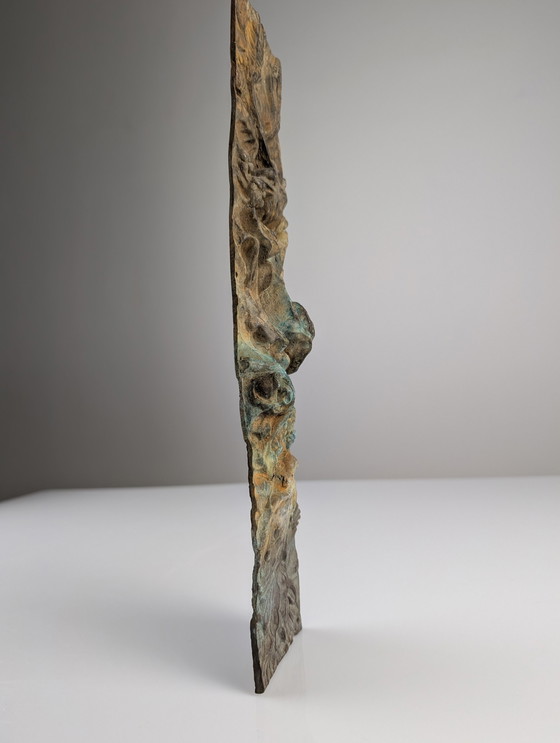 Image 1 of Antike Bronze Relief der Natur und Vögel, 1900S