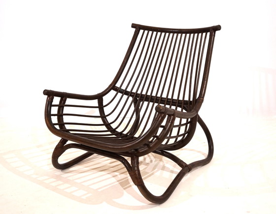 Image 1 of Manou Rattan-Sessel im Pagodenstil mit Ottomane