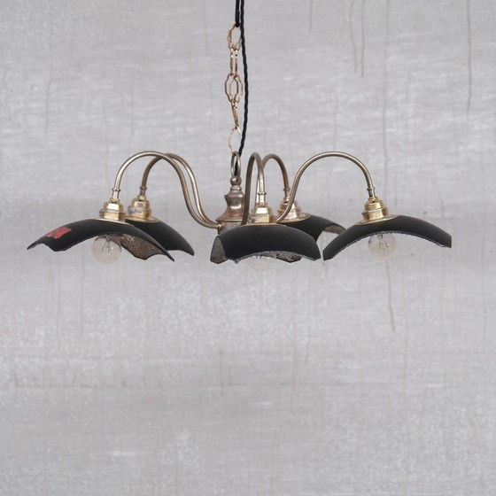 Image 1 of Englische Quecksilberglas-Kronleuchter mit Spiegeln, 1920er Jahre