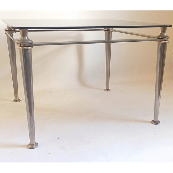 Image 1 of Vintage Couchtisch aus Stahl und gehärtetem Glas, 1970