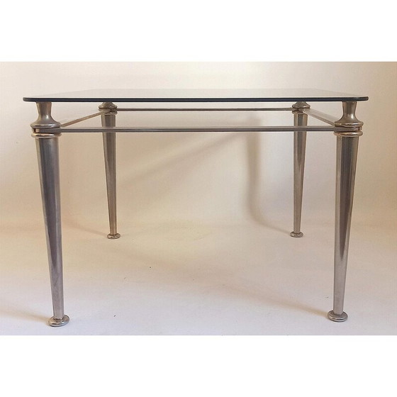 Image 1 of Vintage Couchtisch aus Stahl und gehärtetem Glas, 1970