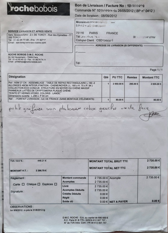 Image 1 of Tisch Roche Bobois Assemblage Extensible