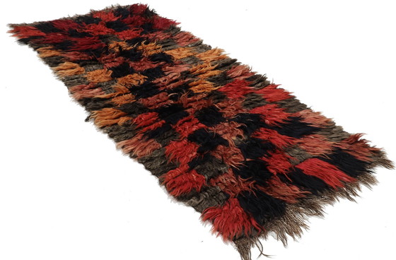 Image 1 of Designer Handgewebt Kelim Modern Und Pflanzen Natur Farbe - Kelim - 250 Cm - 100 Cm - Zottel Kelim