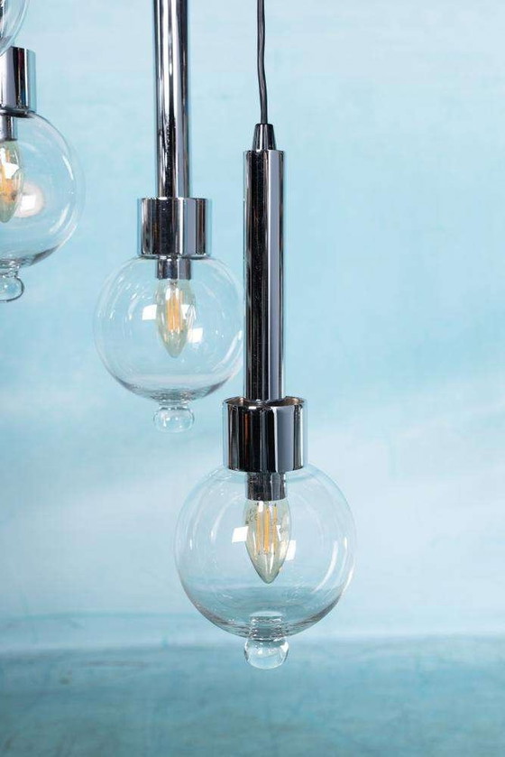 Image 1 of Vintage Cascade Pendelleuchte, Space Age Wasserfall Midcentury